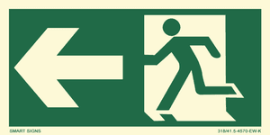 Huvudbild Springande man - Pil v&auml;nster, Aluminium, V&auml;lj storlek